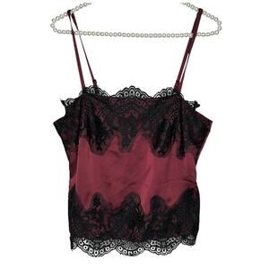 Lipsy London Y2k Fairy Goth Lace Camisole Top Womens 6 Retro Dark Romantic Glam